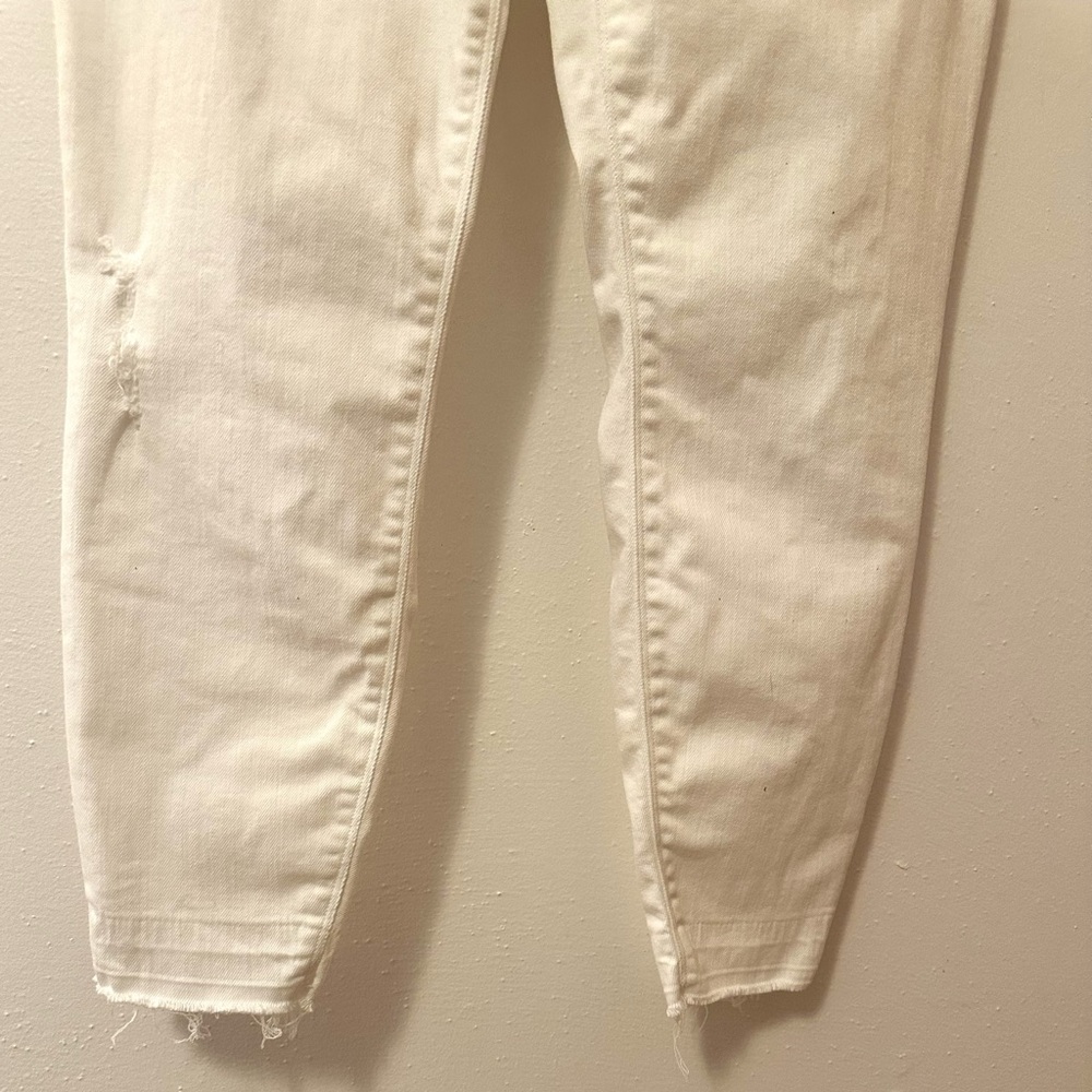 Spanx Women’s Ankle Skinny Pull-On Jeans White Distressed Size Large - Picture 6 of 10
